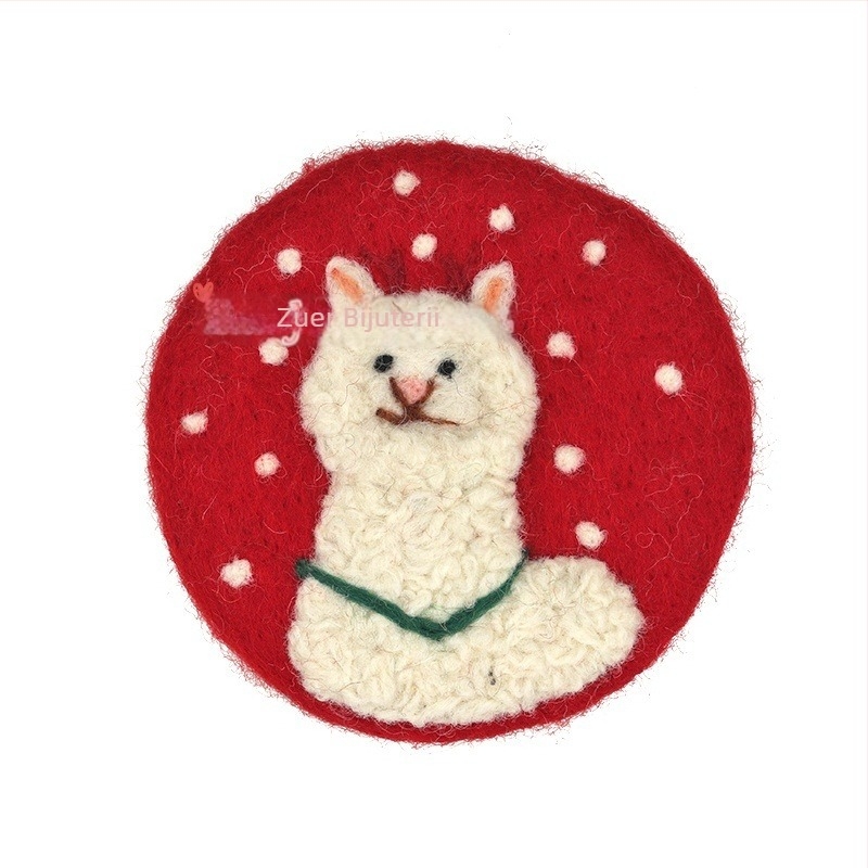 Accesorii DIY pentru bijuterii, suport de cană din felt cu miel, lucrat manual, stil desen animat