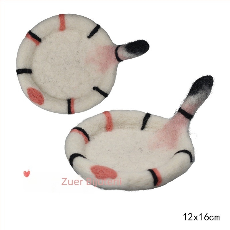 Accesorii DIY pentru bijuterii, suport de cană din felt cu miel, lucrat manual, stil desen animat