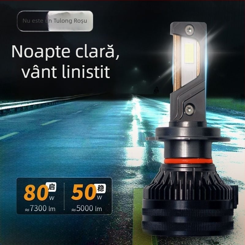 Faruri LED pentru mașină, lumină joasă, compatibile cu H1/4/7/11/9005/9012, 12V, 80–90W