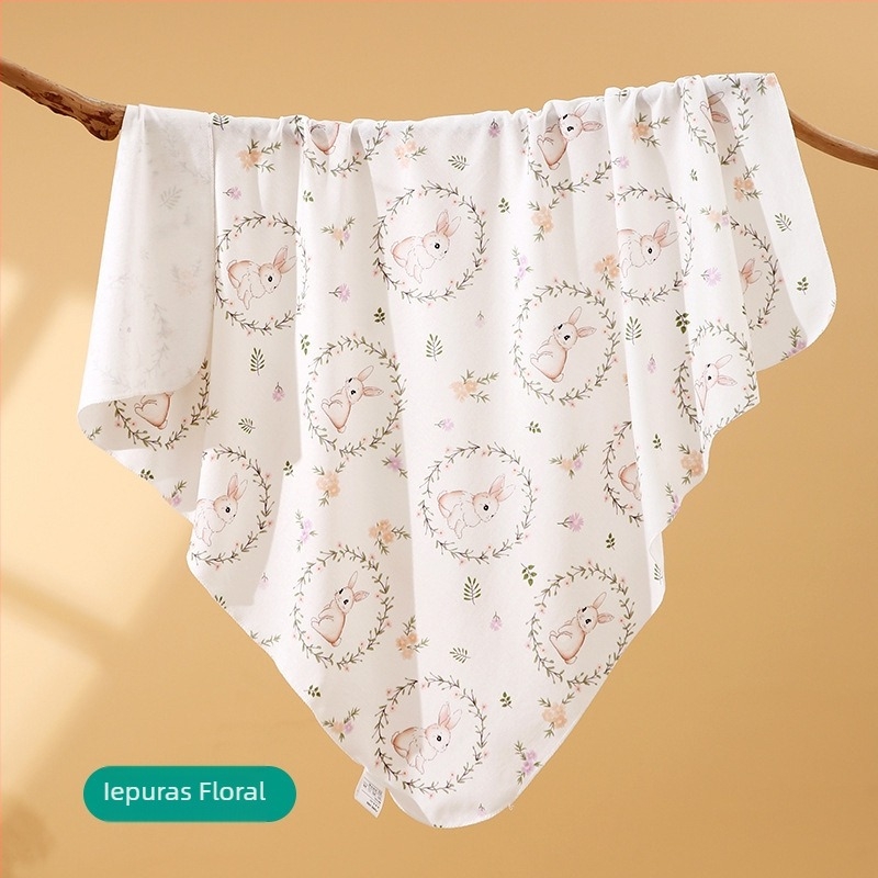 Înveliș pentru nou-născuți din bumbac, model Cartoon, ușor pentru primăvară-vară, siguranță Clasa A, 0–12 luni