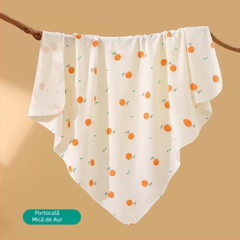 Înveliș pentru nou-născuți din bumbac, model Cartoon, ușor pentru primăvară-vară, siguranță Clasa A, 0–12 luni