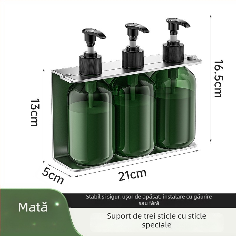 Dispenser de săpun din oțel inoxidabil 304, montat pe perete, fără găuri, acționat prin apăsare manuală, finisaj lucios, stil modern, pentru băile din hoteluri