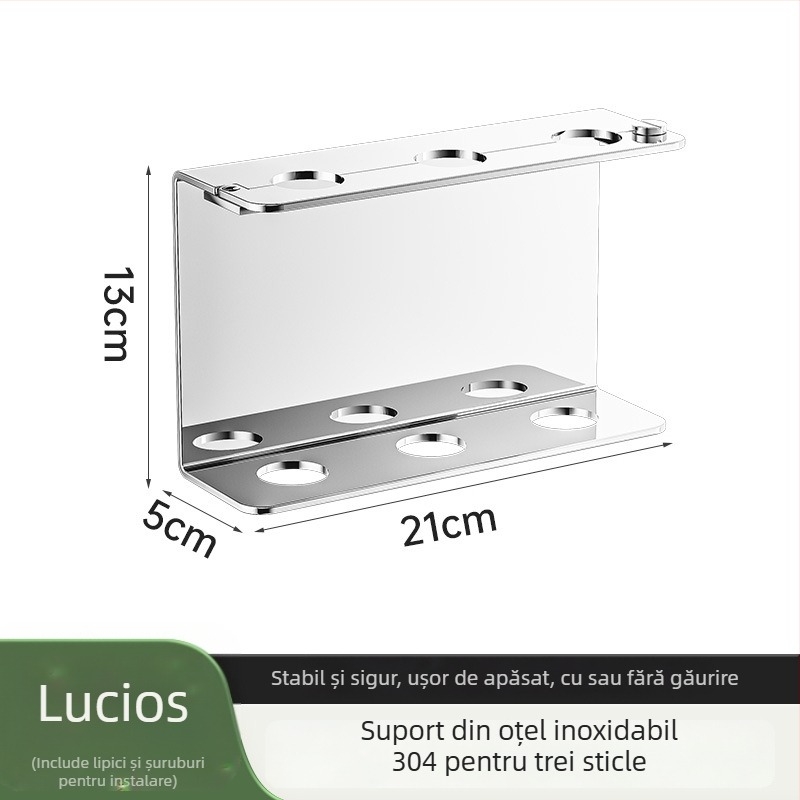 Dispenser de săpun din oțel inoxidabil 304, montat pe perete, fără găuri, acționat prin apăsare manuală, finisaj lucios, stil modern, pentru băile din hoteluri