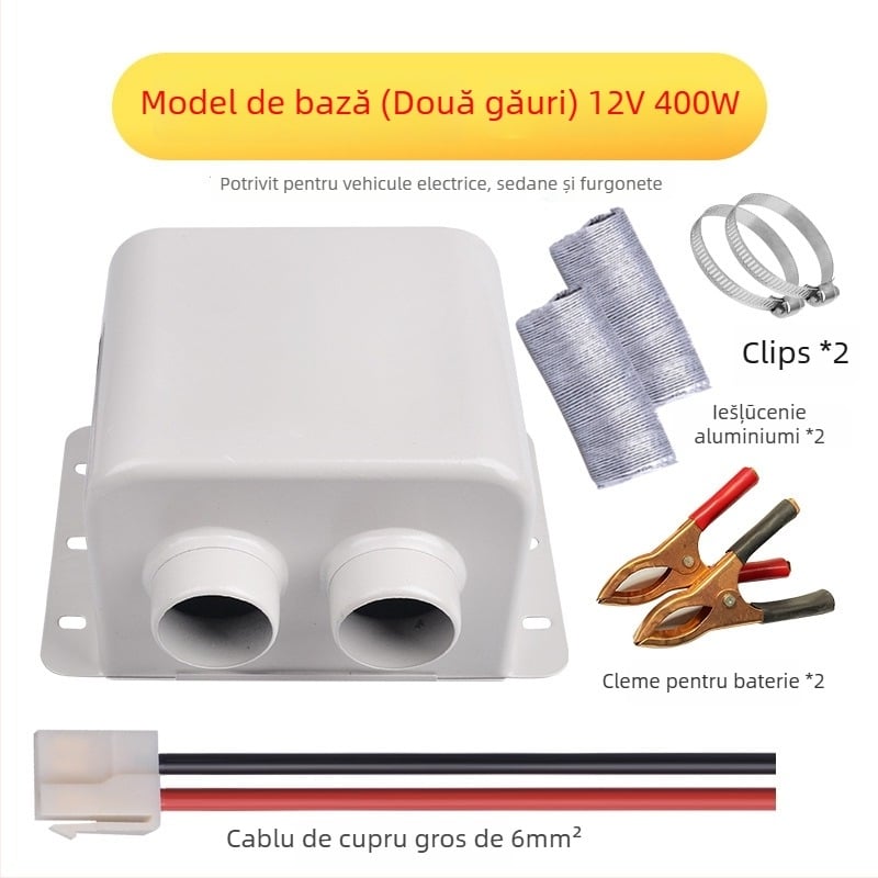 Încălzitor auto Bsq-928, 12V/24V, dezaburire parbriz, încălzire electrică