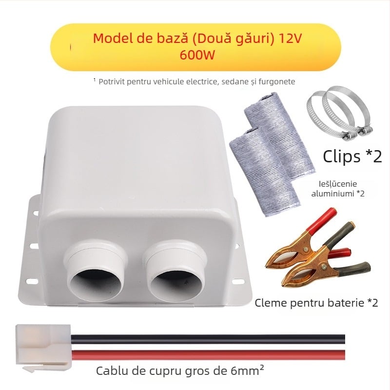 Încălzitor auto Bsq-928, 12V/24V, dezaburire parbriz, încălzire electrică