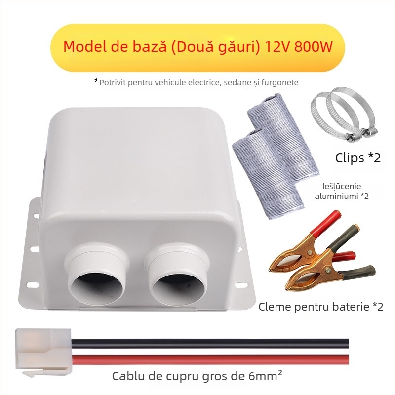 Încălzitor auto Bsq-928, 12V/24V, dezaburire parbriz, încălzire electrică