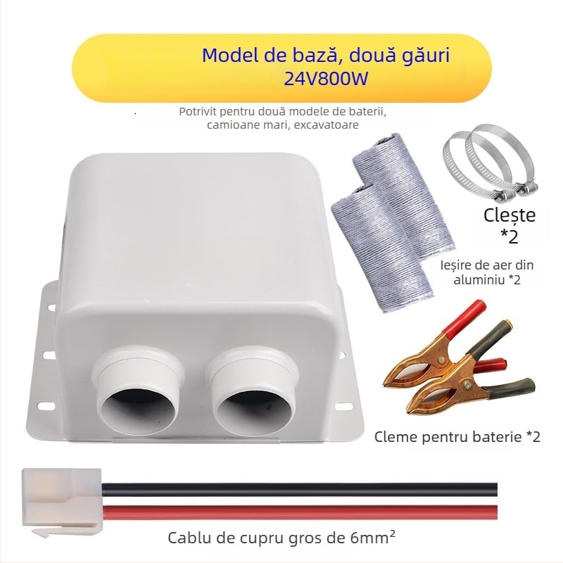 Încălzitor auto Bsq-928, 12V/24V, dezaburire parbriz, încălzire electrică