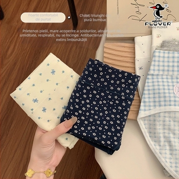 Chiloți femei din bumbac cu talie înaltă, antibacteriali, respirabili, uscare rapidă; țesătură tricotată; căptușeală 95–100% bumbac