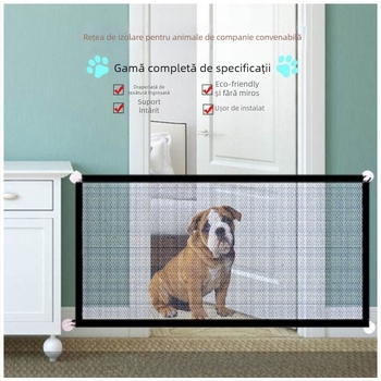 Gardă din plastic pentru interior pentru animale de companie, cu panou transparent, pentru câini și iepuri