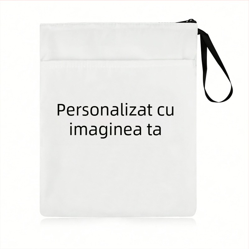 Husă de carte cu fermoar din poliester, imprimare logo disponibilă, personalizare, potrivită pentru cadouri corporative