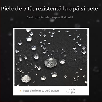 Șorț de bucătărie fără mâneci, din PU, rezistent la ulei și pete, stil minimalist modern, culoare uni