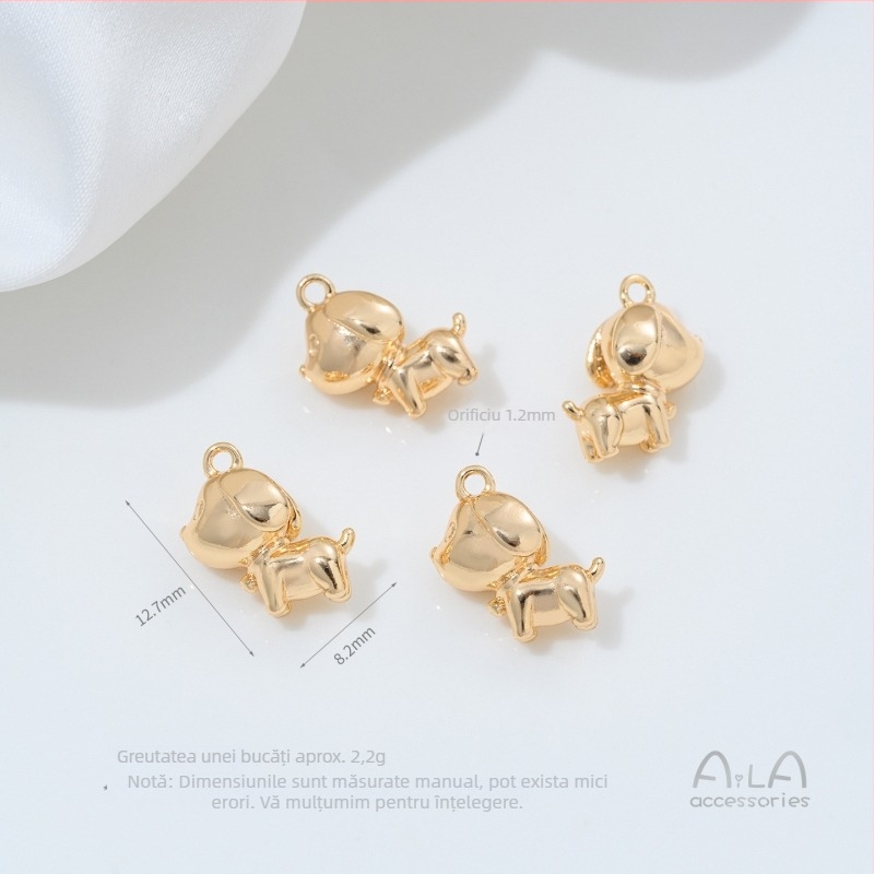 Pandantiv – protecție culoare aur 14K, aliaj cu acoperire argintiu/auriu, model pisică, design original, Toamnă 2025