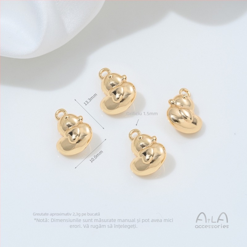 Pandantiv – protecție culoare aur 14K, aliaj cu acoperire argintiu/auriu, model pisică, design original, Toamnă 2025