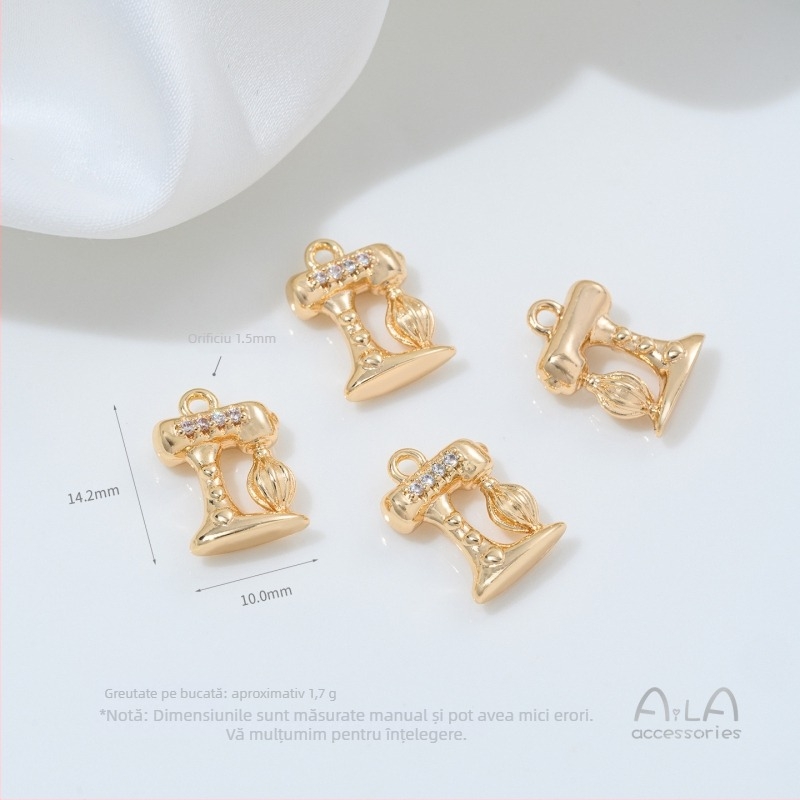 Pandantiv – protecție culoare aur 14K, aliaj cu acoperire argintiu/auriu, model pisică, design original, Toamnă 2025