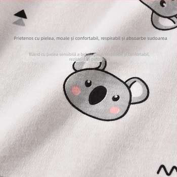 Set cardigan din bumbac pentru bebeluși cu pantaloni cu deschidere în zona crotch, mâneci lungi, pentru 1–3 ani, primăvară-toamnă