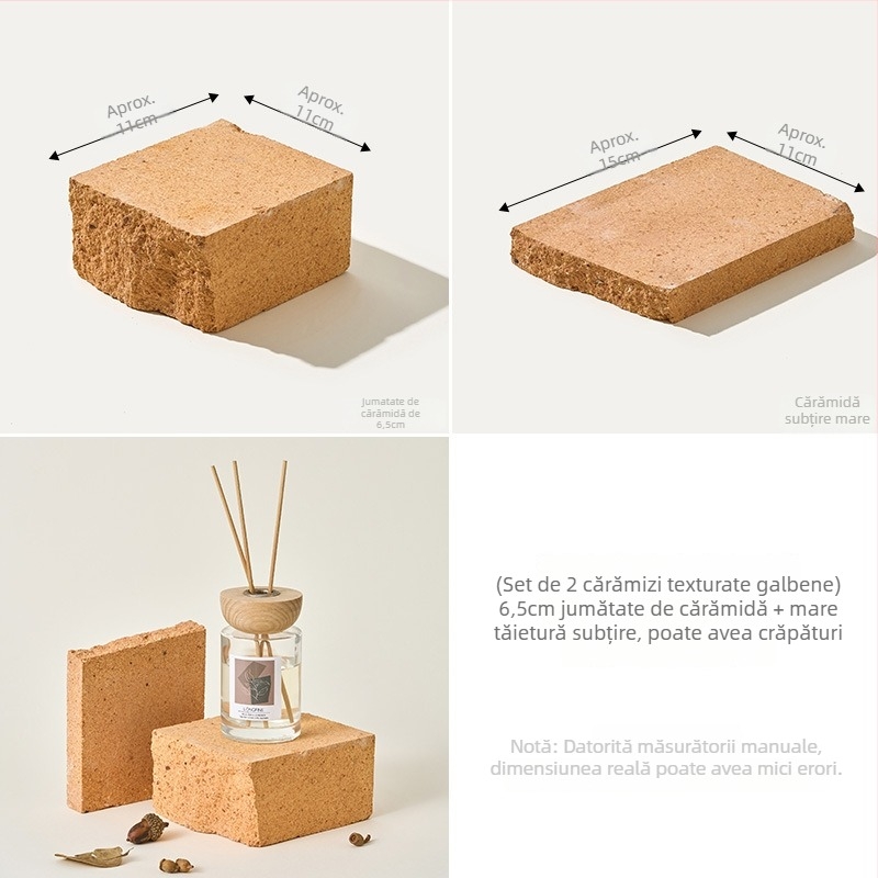 Rekvizite de fotografie cu textură piatră – blocuri geometrice neregulate pentru expunerea cosmeticelor și bijuteriilor, brand Light and Shadow Stars
