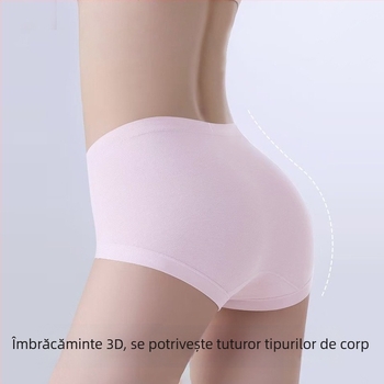 Chiloți din bumbac pentru femei - respirabili, antibacterieni, susținere a abdomenului; talie medie, tricotat; căptușeală în zona crăpă 80–90% fibră regenerată de celuloză; 90–95% bumbac