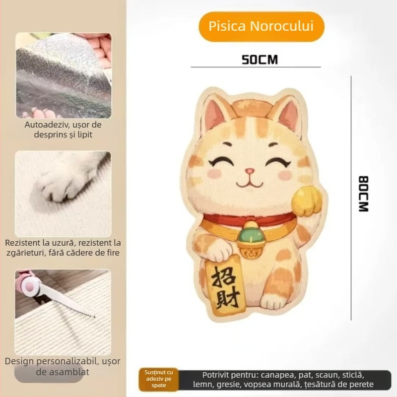 Scară pentru pisici în formă de animație, protecție canapea din fetru, anti-zgârieturi, durabilă, autocolant de perete, multifuncțional, pachet de 100 bucăți