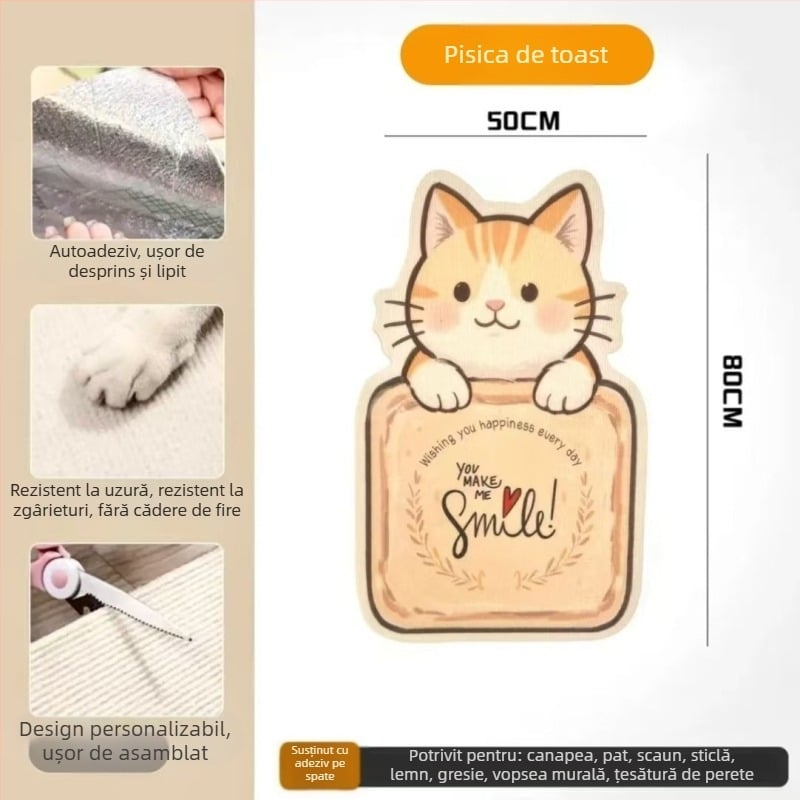 Scară pentru pisici în formă de animație, protecție canapea din fetru, anti-zgârieturi, durabilă, autocolant de perete, multifuncțional, pachet de 100 bucăți