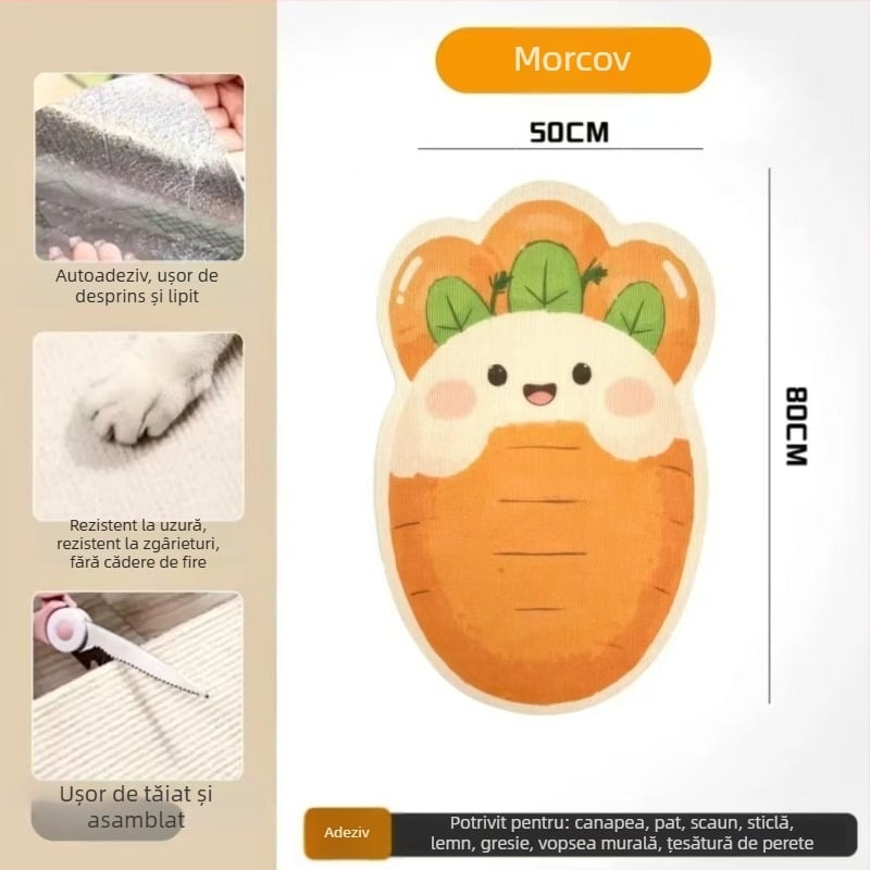 Scară pentru pisici în formă de animație, protecție canapea din fetru, anti-zgârieturi, durabilă, autocolant de perete, multifuncțional, pachet de 100 bucăți