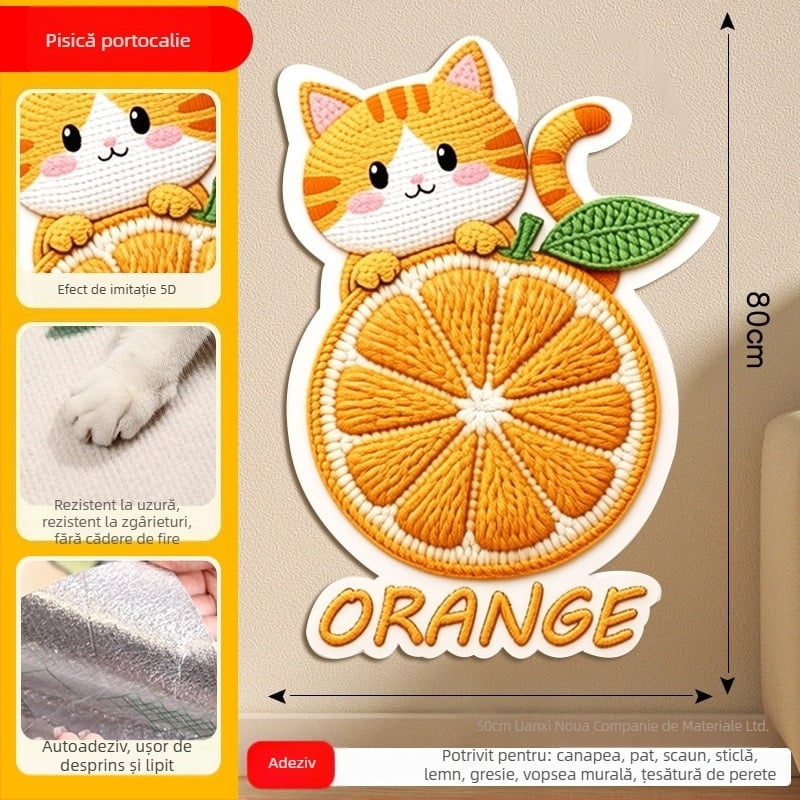 Scară pentru pisici în formă de animație, protecție canapea din fetru, anti-zgârieturi, durabilă, autocolant de perete, multifuncțional, pachet de 100 bucăți