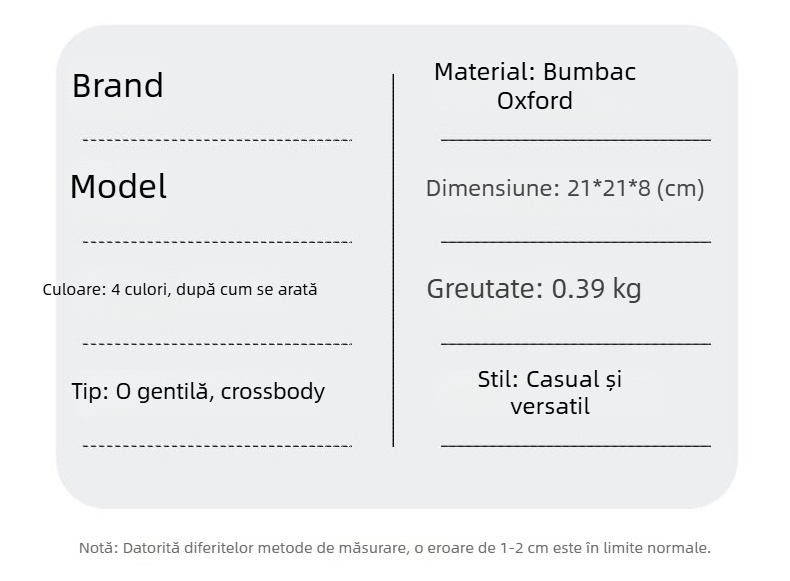 Geantă de umăr pentru bărbați - stil urban minimalist, nailon, model universal, impermeabilă, ultra-ușoară