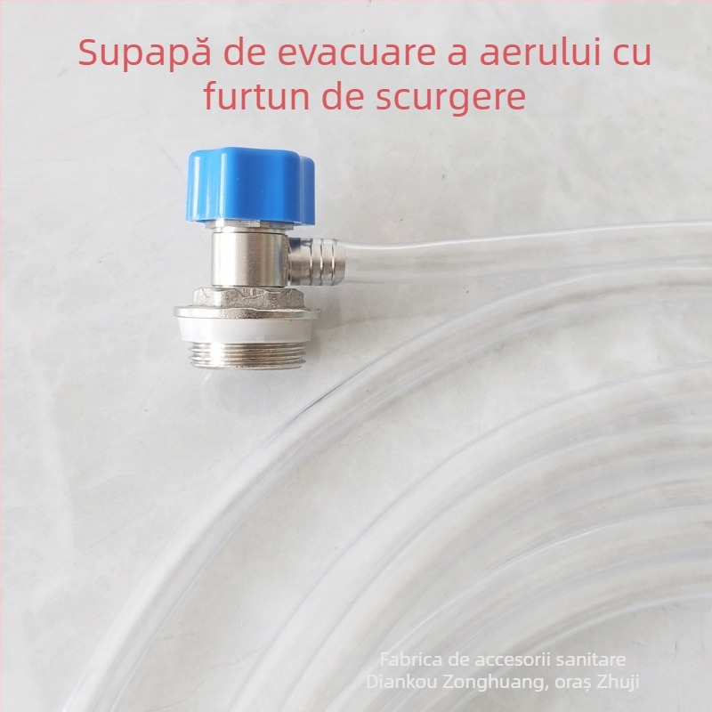 Supapă de golire a radiatoarelor cu conectare filetata, cupru, finisaj nichelat, temperatură de lucru 0–100°C, pentru apă