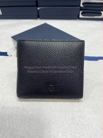 D-brand portofel pentru carduri din piele naturală, model scurt, cusătură diamant, rezistent la uzură