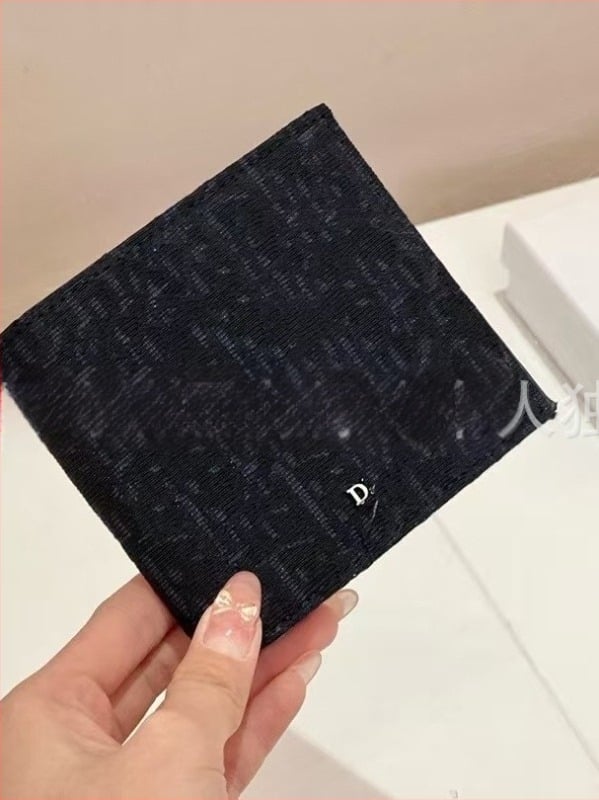 D-brand portofel pentru carduri din piele naturală, model scurt, cusătură diamant, rezistent la uzură