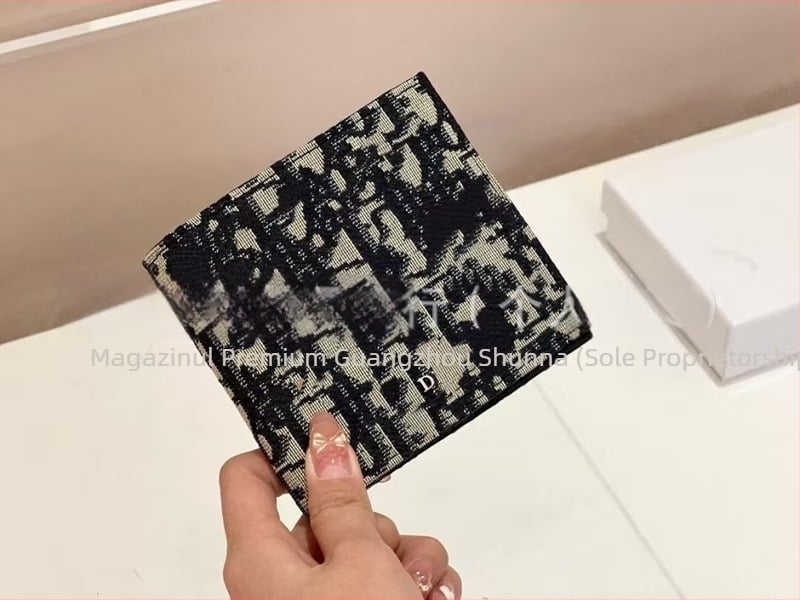 D-brand portofel pentru carduri din piele naturală, model scurt, cusătură diamant, rezistent la uzură