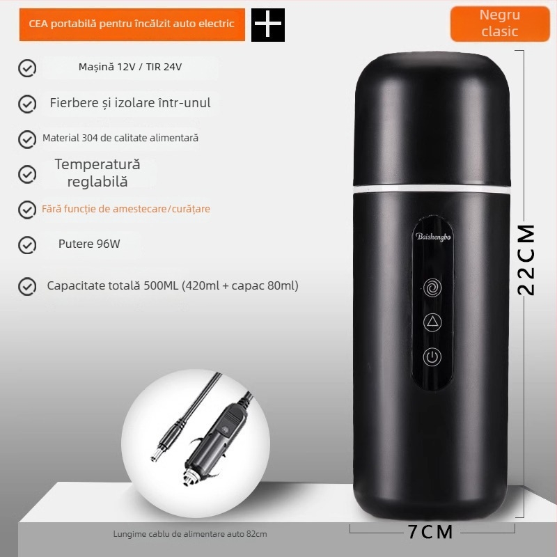 Masaj montat în mașină pentru încălzirea apei, izolație, material canvas, putere 1W