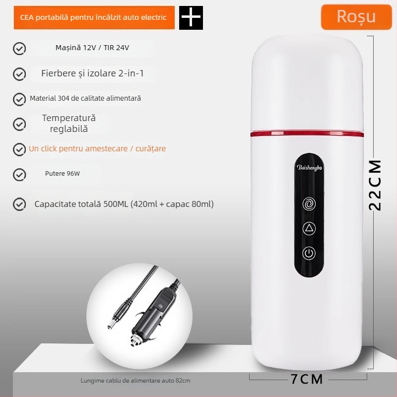 Masaj montat în mașină pentru încălzirea apei, izolație, material canvas, putere 1W