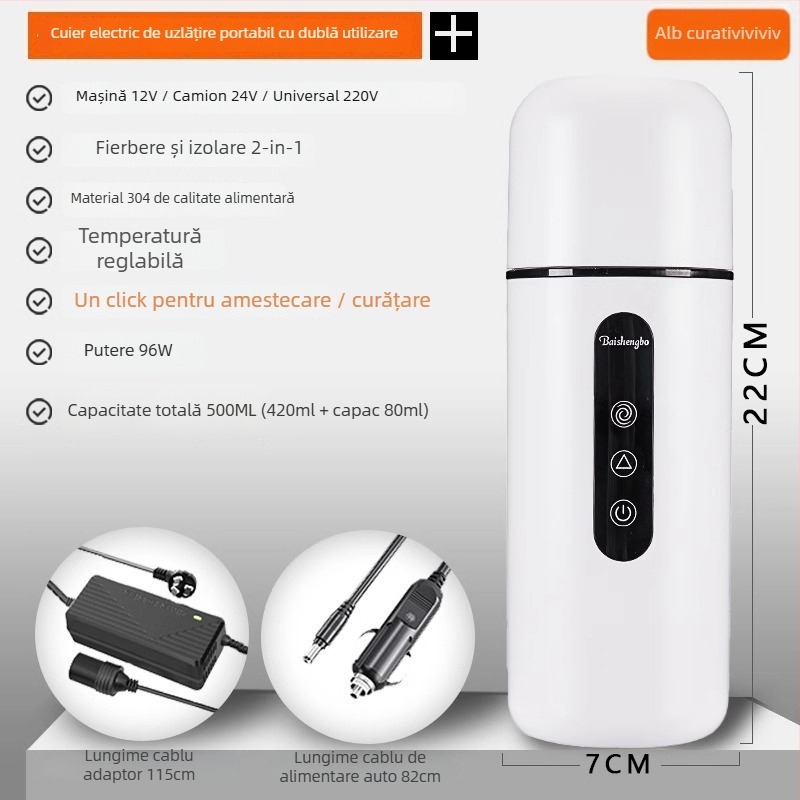 Masaj montat în mașină pentru încălzirea apei, izolație, material canvas, putere 1W