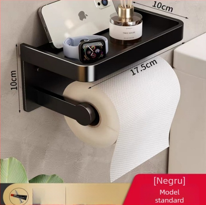 Suport pentru șervețele din Space aluminiu și oțel inoxidabil, formă pătrată, suprafață oxigenată, stil modern minimalist