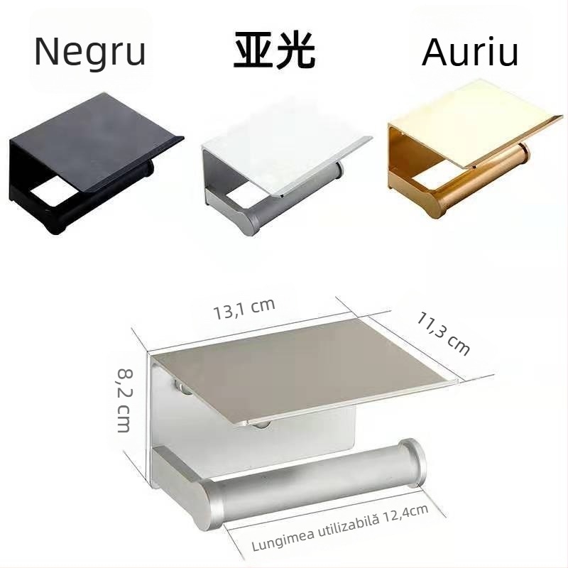 Suport pentru șervețele din Space aluminiu și oțel inoxidabil, formă pătrată, suprafață oxigenată, stil modern minimalist