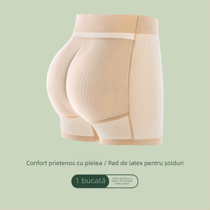 Boxeri damă cu inserții încorporate pentru fese, talie medie, respirabili, nylon 80-90% cu căptușeală din bumbac