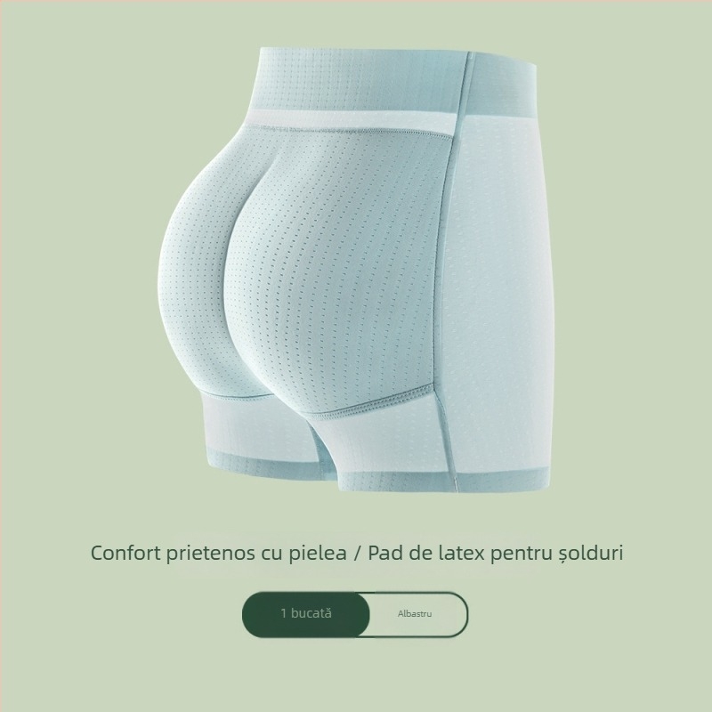 Boxeri damă cu inserții încorporate pentru fese, talie medie, respirabili, nylon 80-90% cu căptușeală din bumbac