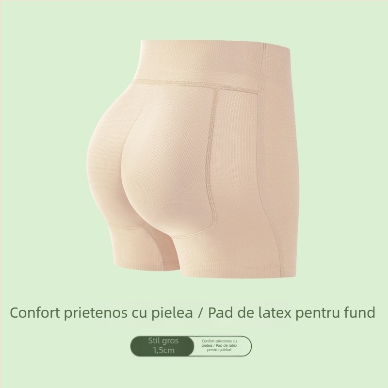 Boxeri damă cu inserții încorporate pentru fese, talie medie, respirabili, nylon 80-90% cu căptușeală din bumbac