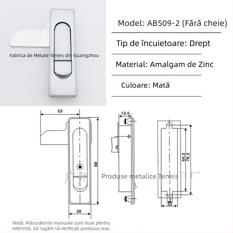 Tenace AB509 încuietoare din alloy de zinc pentru panouri de distribuție
