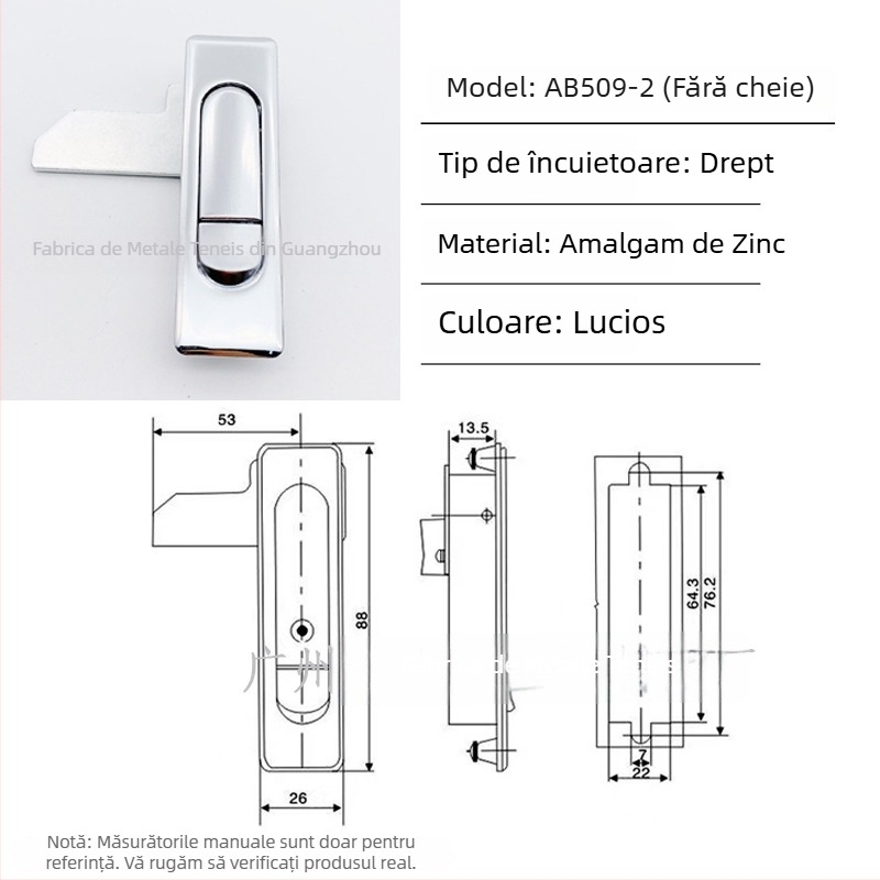 Tenace AB509 încuietoare din alloy de zinc pentru panouri de distribuție