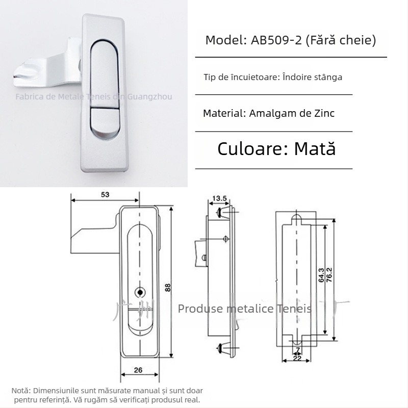 Tenace AB509 încuietoare din alloy de zinc pentru panouri de distribuție