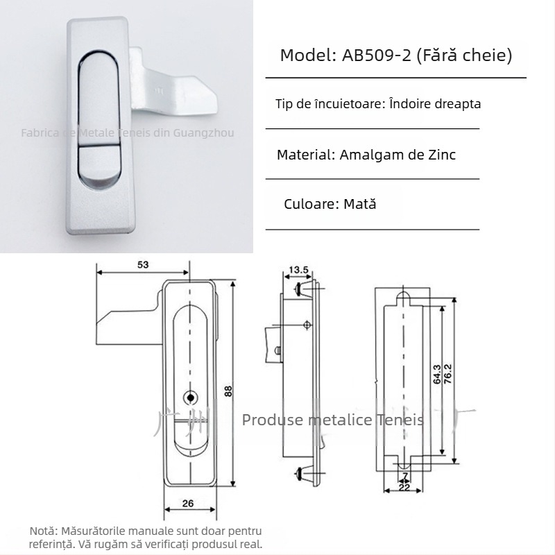 Tenace AB509 încuietoare din alloy de zinc pentru panouri de distribuție