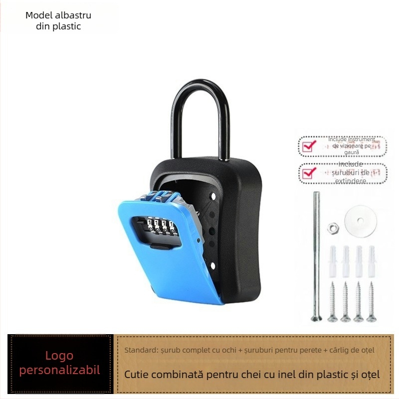 Cutie de chei cu parolă, montaj pe perete, model KX803, ABS plastic, Grosime tijă încuietoare 8 mm