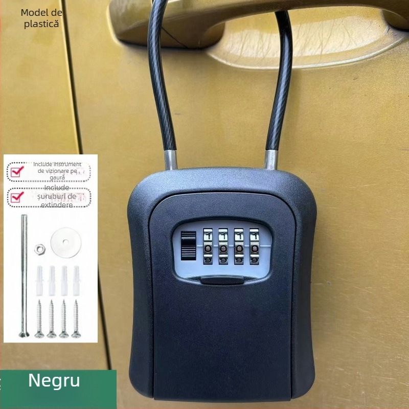 Cutie de chei cu parolă, montaj pe perete, model KX803, ABS plastic, Grosime tijă încuietoare 8 mm