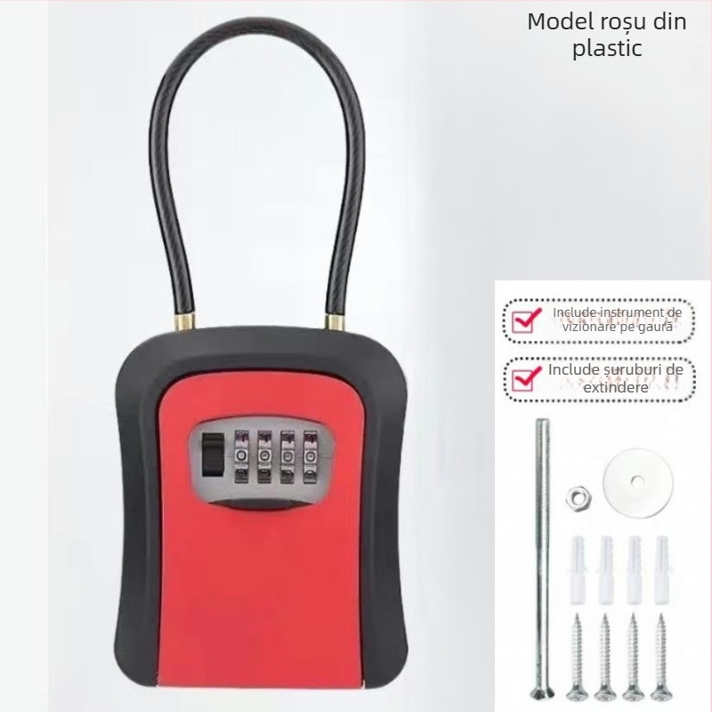 Cutie de chei cu parolă, montaj pe perete, model KX803, ABS plastic, Grosime tijă încuietoare 8 mm