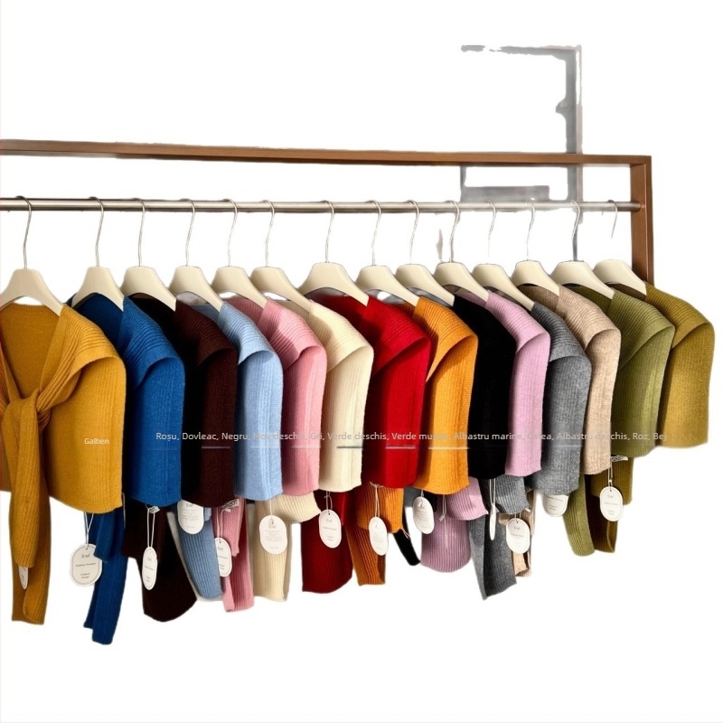 Șal tricotat în stil coreean pentru femei, fular decorativ din lână pentru primăvară și toamnă; compoziție 96% sau mai mult; stil: japonezo-coreean dulce; tricotare.