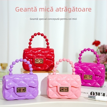 Portmoneu pentru monede DIY patchwork cu lanț crossbody, din PVC cu căptușeală PVC, pentru femei și fetițe