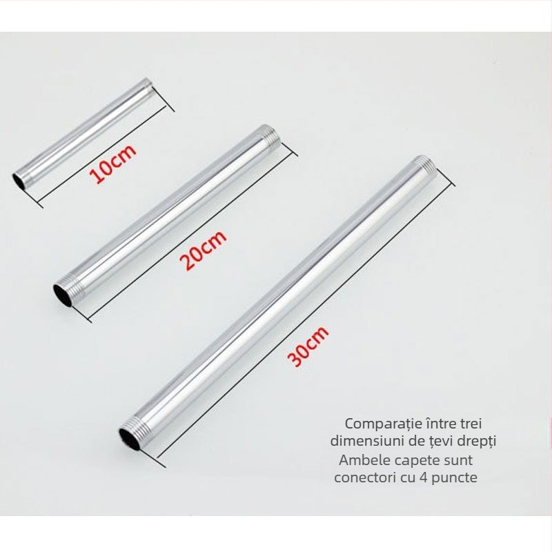 Qt132 Bară de duș cu țeavă dreaptă, construcție din cupru/ oțel inoxidabil, montaj filetat ascuns, 0–95°C, 1 MPa