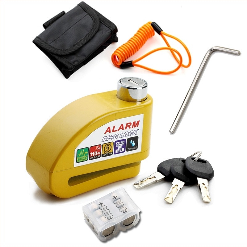 Lacăt cu alarmă pentru disc de frână pentru bicicletă electrică și motocicletă, DF 8308, Material: aliaj zinc-cupru, Greutate: 0,51 kg