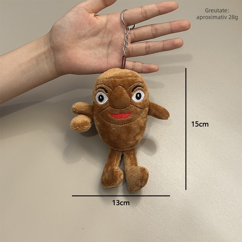 Figură din pluș pentru chei — pandantiv animal, pluș scurt, umplutură din PP bumbac, seria animalelor